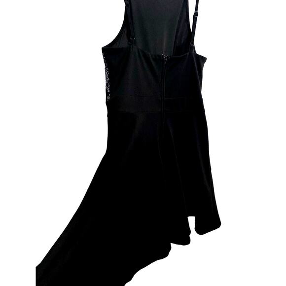 Speechless Women's Semi Formal Fit Flare Dress Sz 11 Black Embroidered Sparkle - Picture 6 of 14